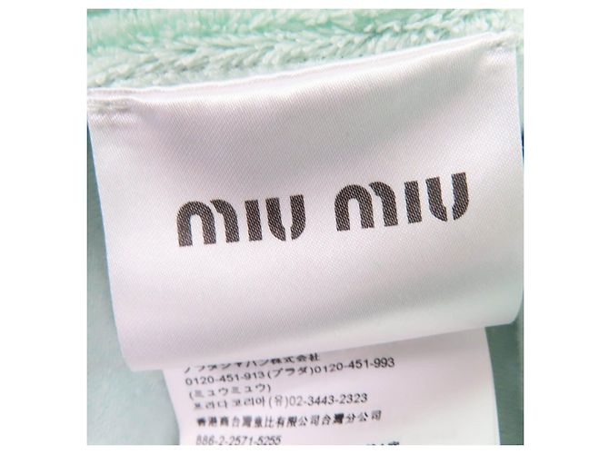 Miu Miu MiuMiu Logo gestickt aus Fleece ein Stück Grün - Ansicht 7