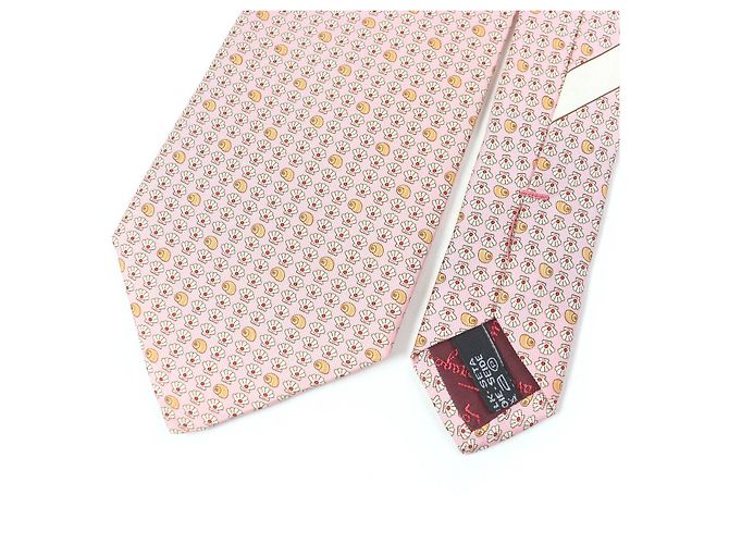 Cravatta in seta Salvatore Ferragamo Rosa - vista 4