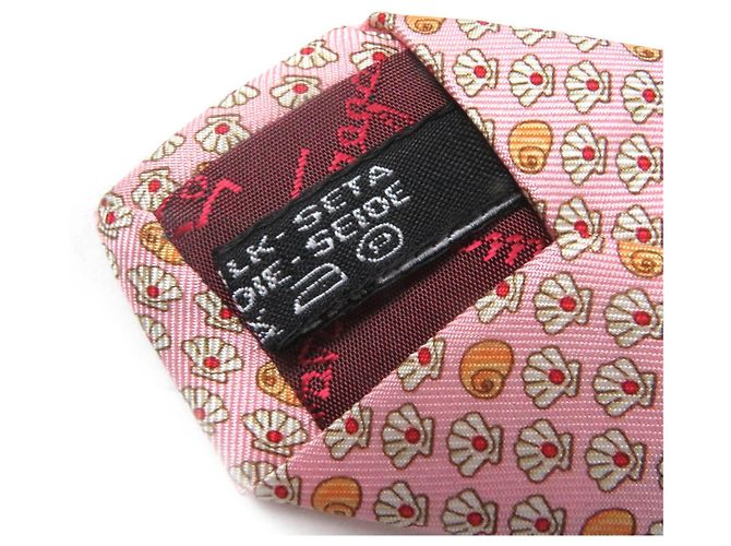 Cravatta in seta Salvatore Ferragamo Rosa - vista 7