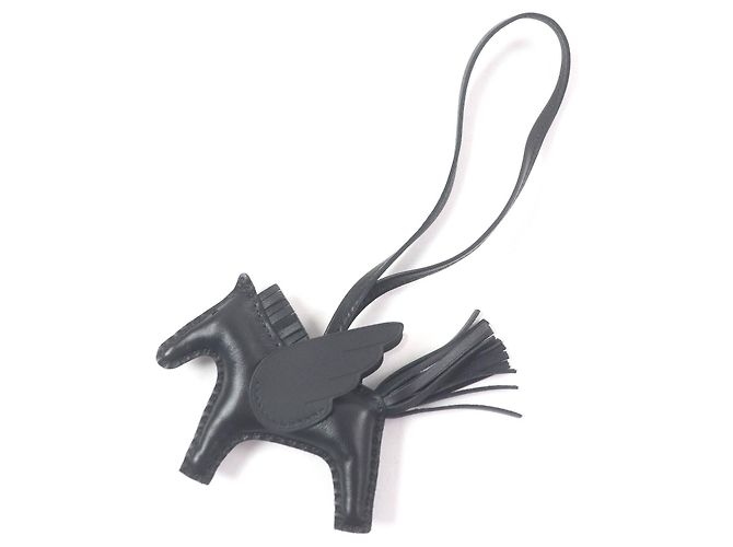 Ring Hermès Portachiavi Hermes Rodeo Charm Pegasus Anyo Miro Nero - vista 2