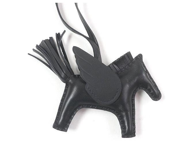 Ring Hermès Portachiavi Hermes Rodeo Charm Pegasus Anyo Miro Nero - vista 4