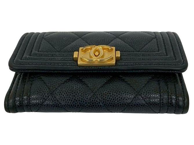 Tarjetero Chanel Boy de caviar Negro - vista 11