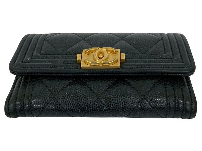 Tarjetero Chanel Boy de caviar Negro - vista 14