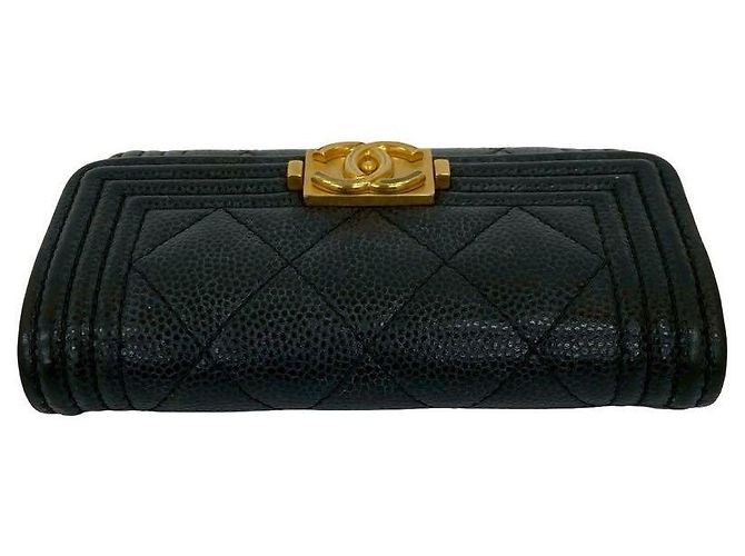 Tarjetero Chanel Boy de caviar Negro - vista 5