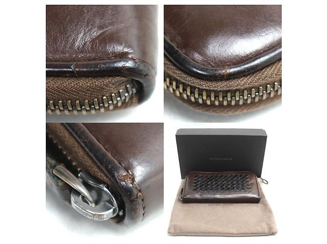 Cartera larga de cocodrilo Bottega Veneta Castaño - vista 10