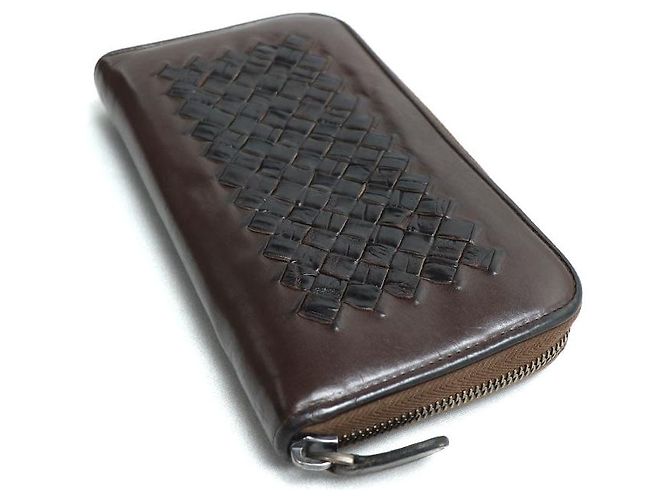 Cartera larga de cocodrilo Bottega Veneta Castaño - vista 2