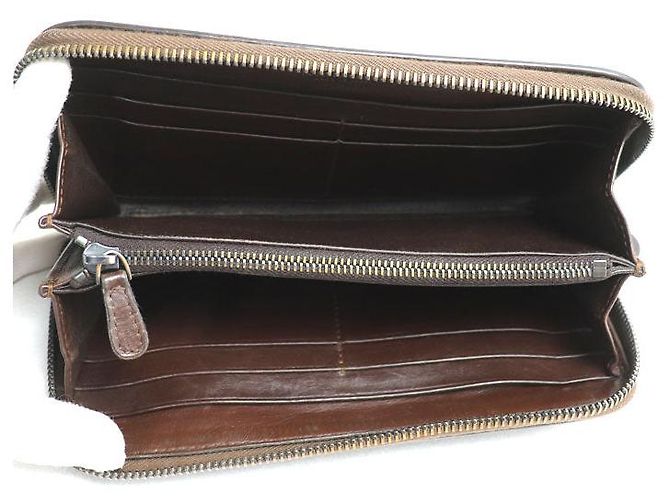 Cartera larga de cocodrilo Bottega Veneta Castaño - vista 3
