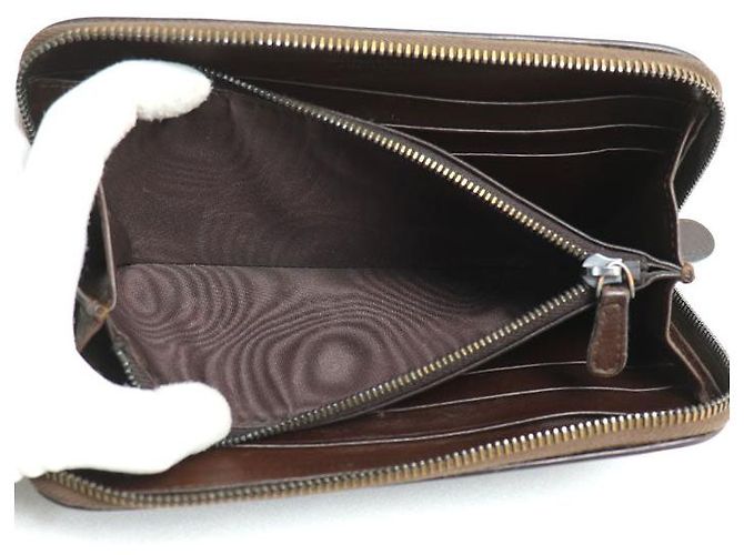 Cartera larga de cocodrilo Bottega Veneta Castaño - vista 4