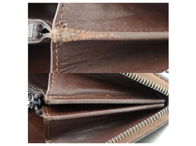 Cartera larga de cocodrilo Bottega Veneta Castaño - vista 6