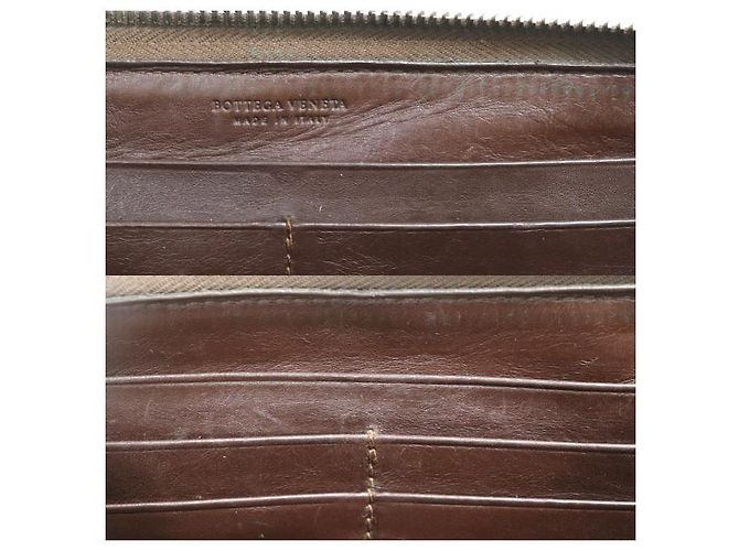 Cartera larga de cocodrilo Bottega Veneta Castaño - vista 8