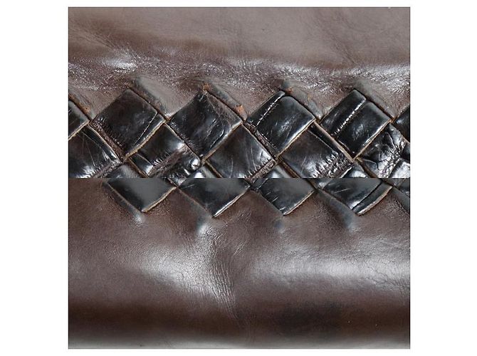 Cartera larga de cocodrilo Bottega Veneta Castaño - vista 9