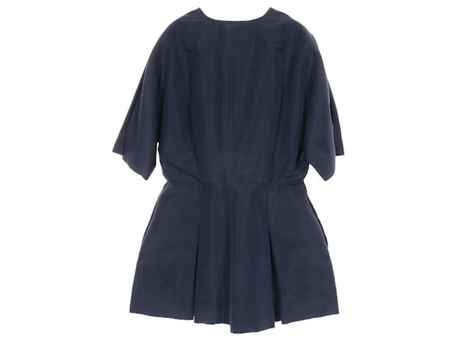 Blusa de seda Dior Azul Azul marino - vista 2