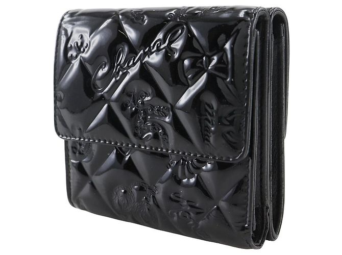 Cartera de cuero patentado de la línea Icon de Chanel Negro - vista 2