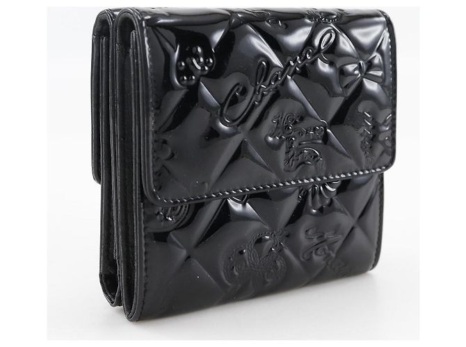 Cartera de cuero patentado de la línea Icon de Chanel Negro - vista 3