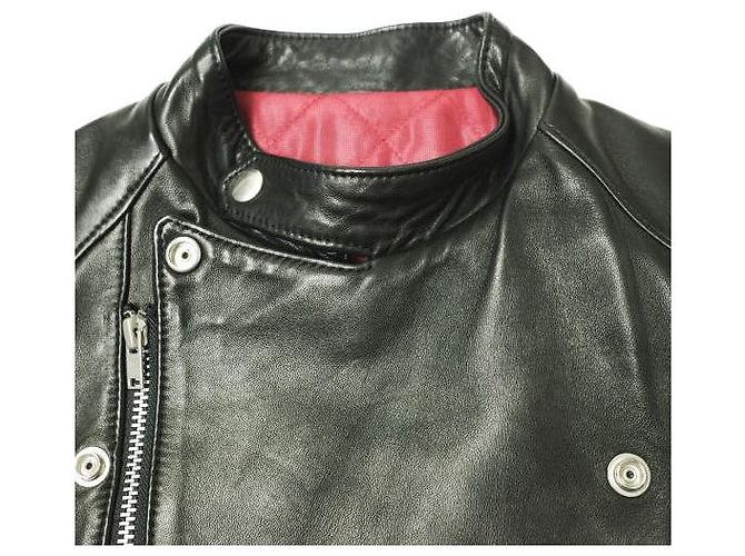 Autre Marque Scye GT Monza spanisches Lammlederjacke Schwarz - Ansicht 5