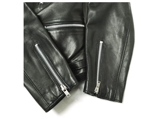 Autre Marque Scye GT Monza spanisches Lammlederjacke Schwarz - Ansicht 6