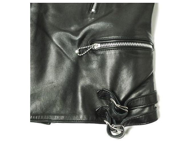 Autre Marque Scye GT Monza spanisches Lammlederjacke Schwarz - Ansicht 7