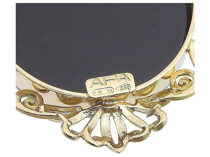 Autre Marque Spilla Kameo K14 D'oro - vista 6