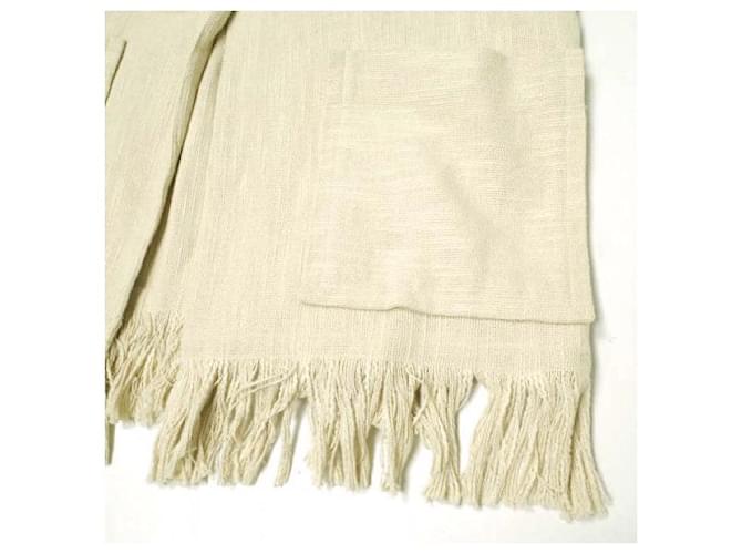 Autre Marque chaleco de flecos de algodón Sara Mallika Beige Crudo - vista 7