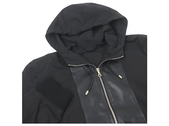 Autre Marque Waschbare Tech-Leder-Hoodie auf Sonderbestellung Emmeti BR Schwarz - Ansicht 2