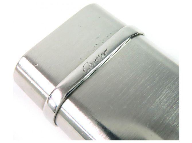 Isqueiro oval Godron da Cartier Prata - vista 7