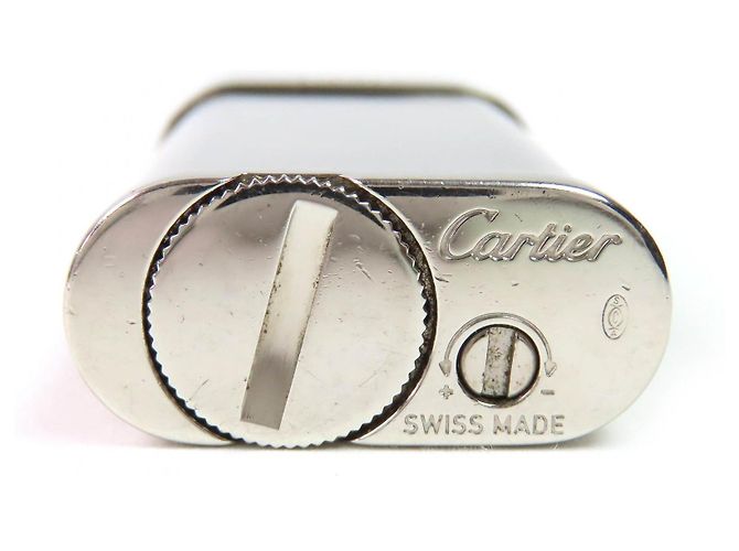 Isqueiro oval Godron da Cartier Prata - vista 8