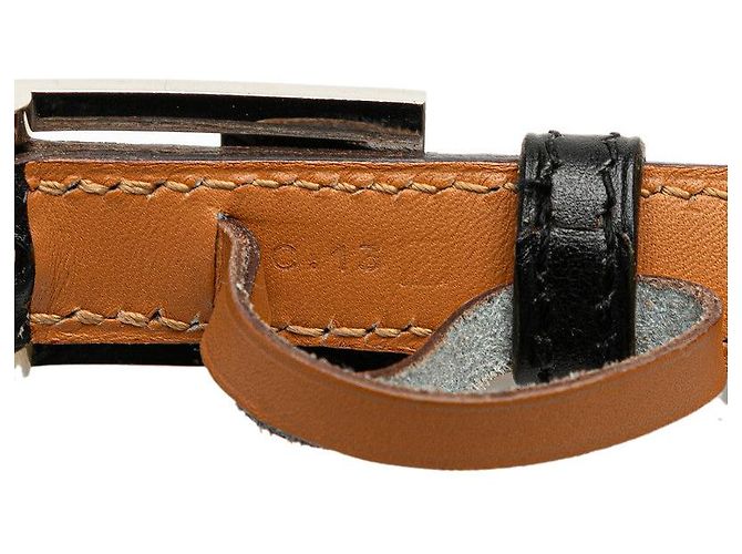 Cinturón Kelly Ardillon de Box Calf de Hermès Castaño Negro - vista 6