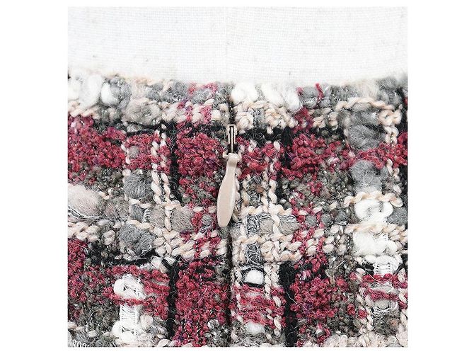 Conjunto de piel de conejo de tweed de Chanel Castaño Roja - vista 19