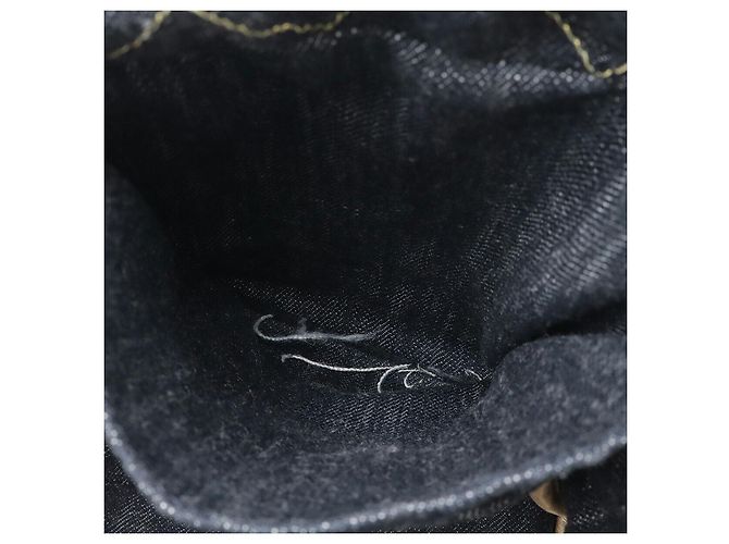 Chanel Glänzende Denim Tote Bag Blau - Ansicht 8