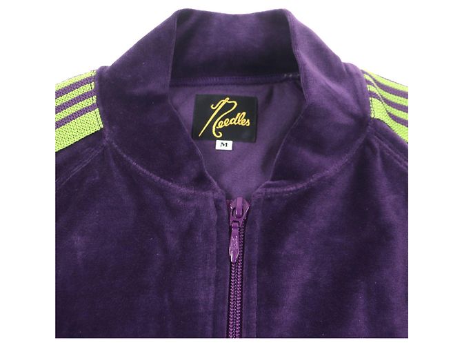 Autre Marque Needles R.C. Track Jacket Bestickte Veloursjacke Lila - Ansicht 2