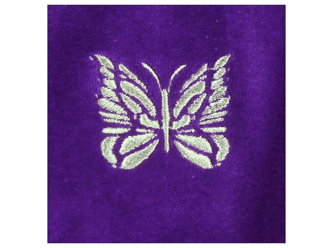 Autre Marque Needles R.C. Track Jacket Bestickte Veloursjacke Lila - Ansicht 5