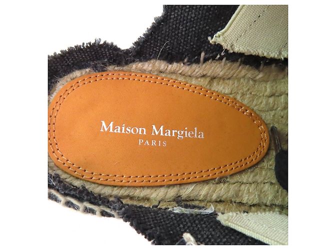 Maison Martin Margiela Espadrillas con lacci in denim Maison Margiela 22 S38WS0192 Nero - vista 10