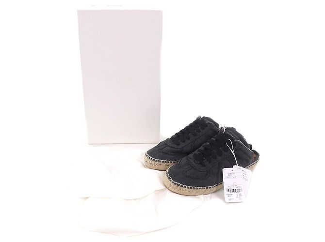 Maison Martin Margiela Espadrillas con lacci in denim Maison Margiela 22 S38WS0192 Nero - vista 2