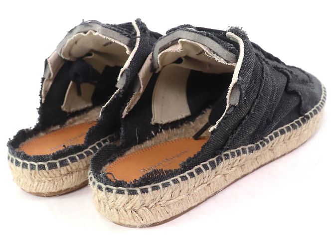 Maison Martin Margiela Espadrillas con lacci in denim Maison Margiela 22 S38WS0192 Nero - vista 3