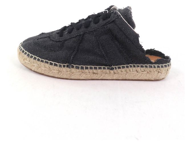Maison Martin Margiela Espadrillas con lacci in denim Maison Margiela 22 S38WS0192 Nero - vista 5