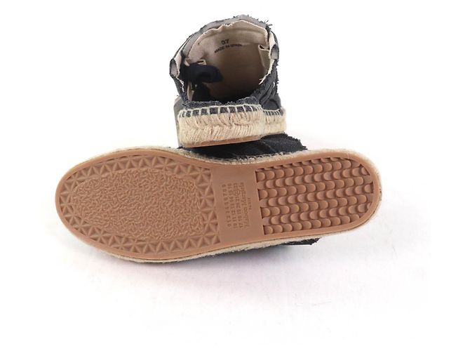 Maison Martin Margiela Espadrillas con lacci in denim Maison Margiela 22 S38WS0192 Nero - vista 7