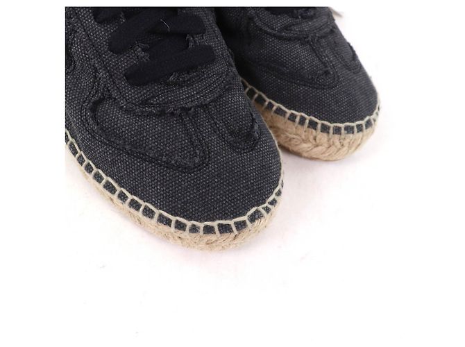 Maison Martin Margiela Espadrillas con lacci in denim Maison Margiela 22 S38WS0192 Nero - vista 8