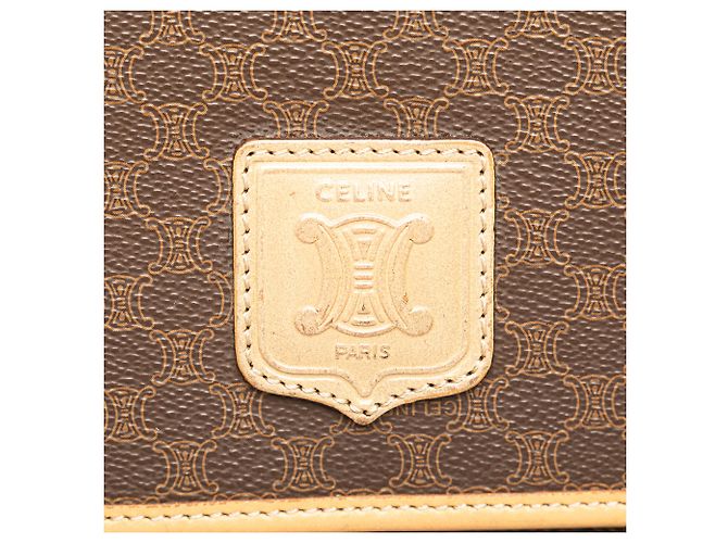 Céline Bandolera de lona recubierta Macadam marrón de Celine Castaño - vista 5