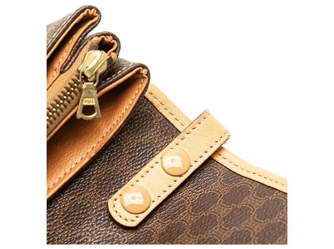 Céline Bandolera de lona recubierta Macadam marrón de Celine Castaño - vista 8