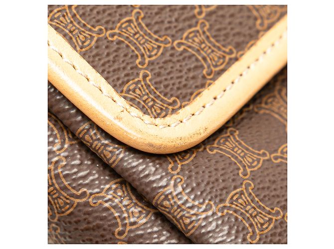 Céline Bandolera de lona recubierta Macadam marrón de Celine Castaño - vista 9