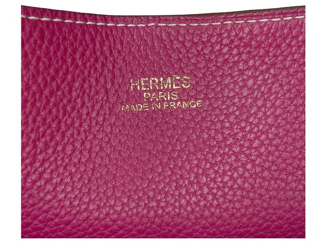 Hermès Borsa Double Sens 36 in Clemence Marrone - vista 6