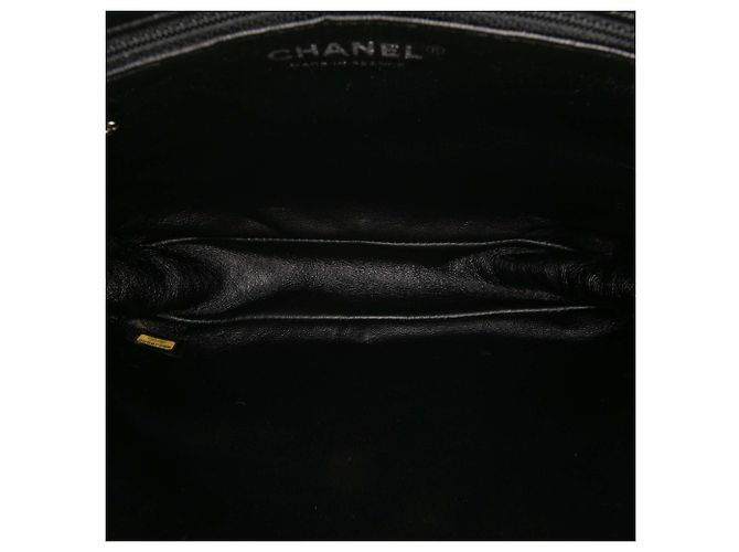 Borsa Shopping Chanel in Tweed Nero e Resina con Catena e Cerniera - vista 4