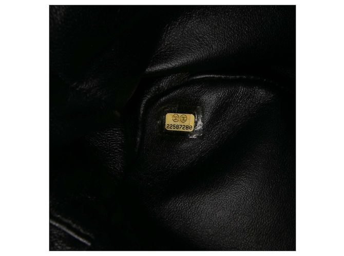Borsa Shopping Chanel in Tweed Nero e Resina con Catena e Cerniera - vista 6
