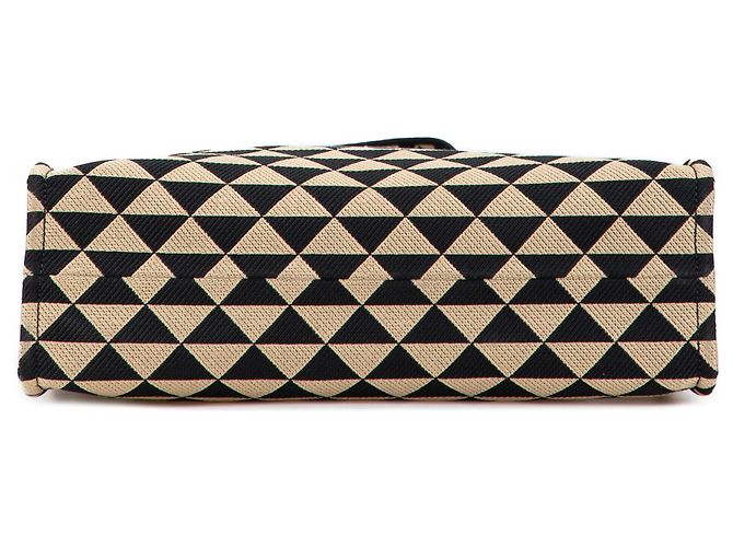 Symbole Prada braune bestickte Canvas Triangolo-Symbol Einkaufstasche - Ansicht 3