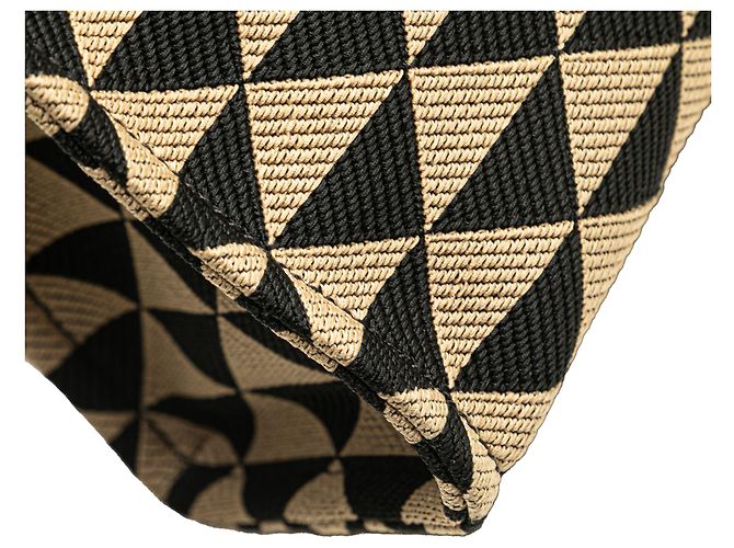 Symbole Prada braune bestickte Canvas Triangolo-Symbol Einkaufstasche - Ansicht 8