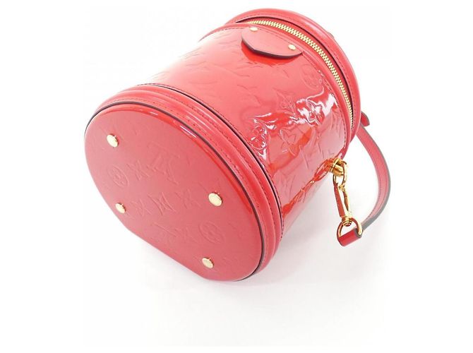 Sac à main Louis Vuitton Vernis Cannes PM Rouge - vue 3