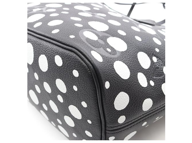 Bolso tote Neverfull MM Louis Vuitton x Yayoi Kusama Negro Blanco - vista 6