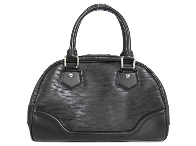 Borsa a mano Bowling Montaigne PM in Epi Louis Vuitton Nero - vista 2