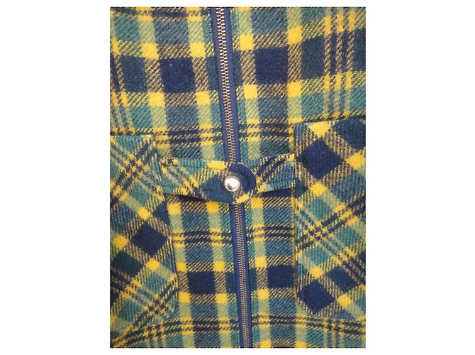 Autre Marque Mini abito in lana verde e giallo - vista 3