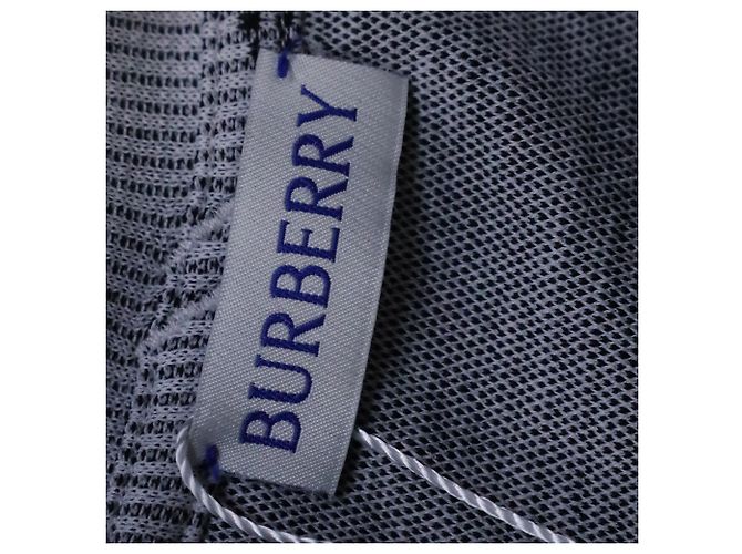 T-shirt a quadri Burberry in cotone grigio - vista 3